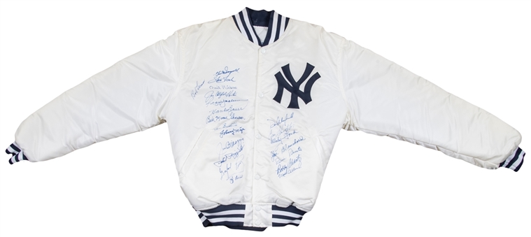 New York Yankees Legends Multi Signed Starter Jacket With 21 Signatures Including DiMaggio & Berra (Beckett)